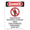 Signmission OSHA Danger Sign, 10" Height, Rigid Plastic, Hazardous Material, Portrait, V-1314 OS-DS-P-710-V-1314 - alternate 1